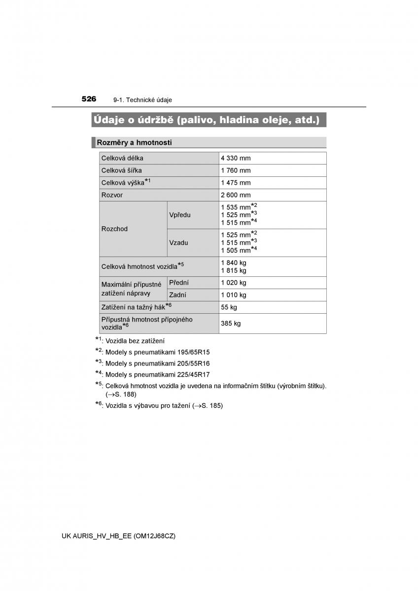 Toyota Auris Hybrid II 2 navod k obsludze / page 526