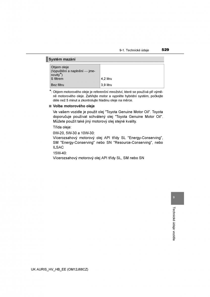 Toyota Auris Hybrid II 2 navod k obsludze / page 529