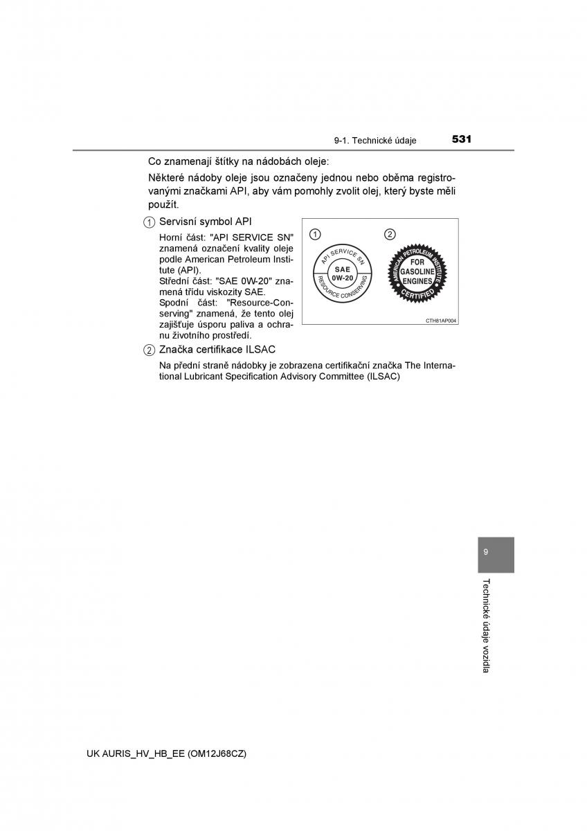 Toyota Auris Hybrid II 2 navod k obsludze / page 531