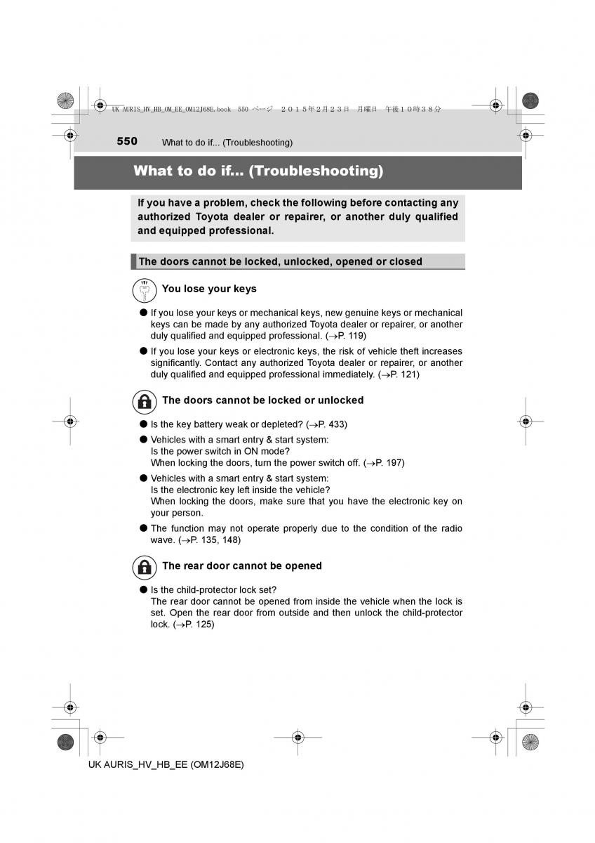 Toyota Auris Hybrid II 2 owners manual / page 550