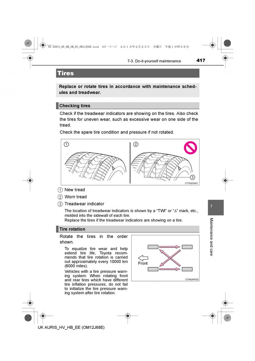 Toyota Auris Hybrid II 2 owners manual / page 417