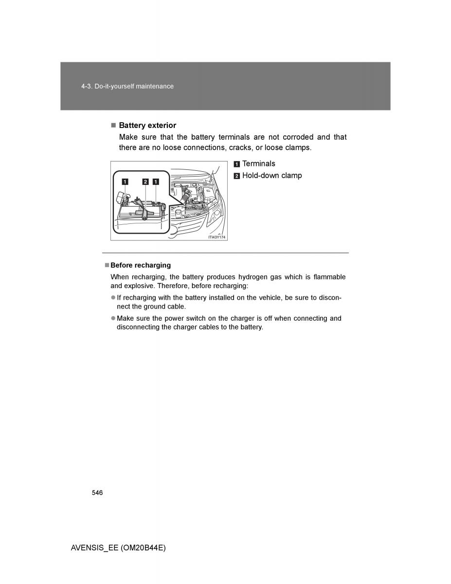 Toyota Avensis III 3 owners manual / page 546