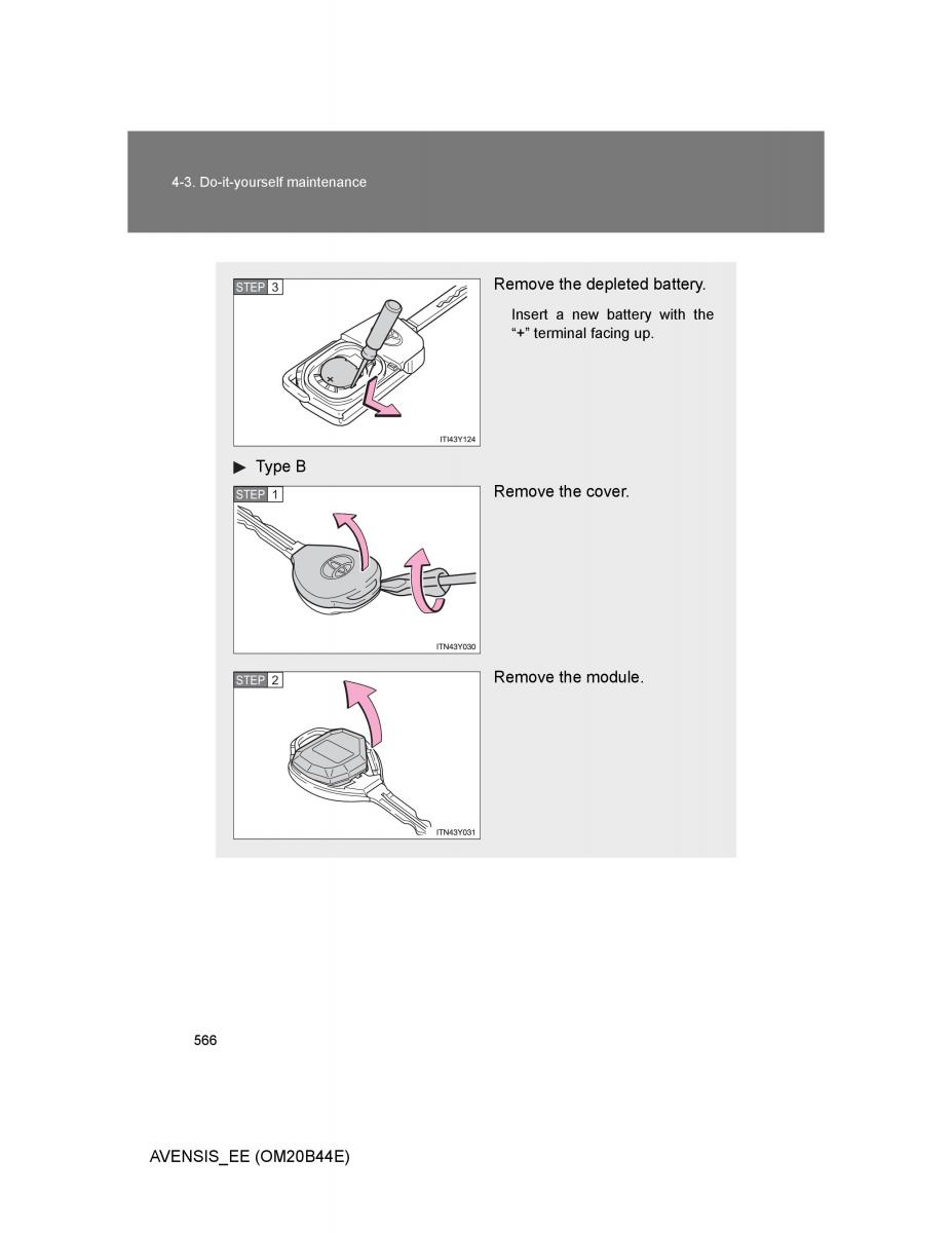 Toyota Avensis III 3 owners manual / page 566