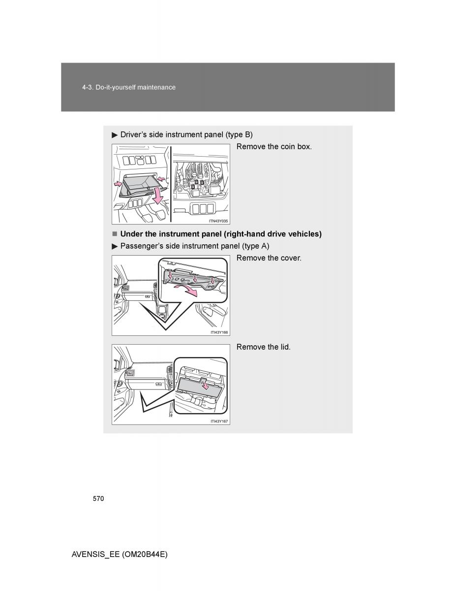 Toyota Avensis III 3 owners manual / page 570