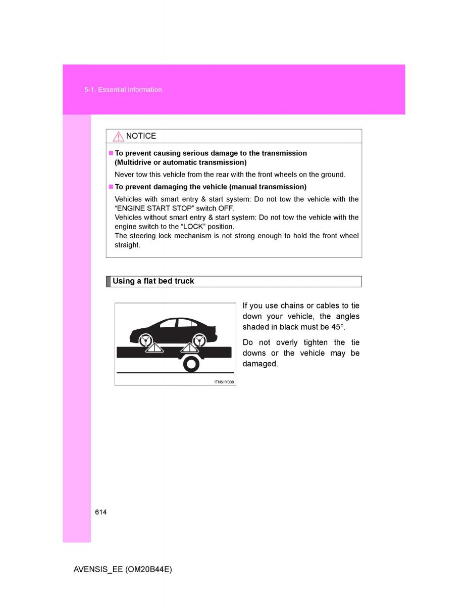 Toyota Avensis III 3 owners manual / page 614