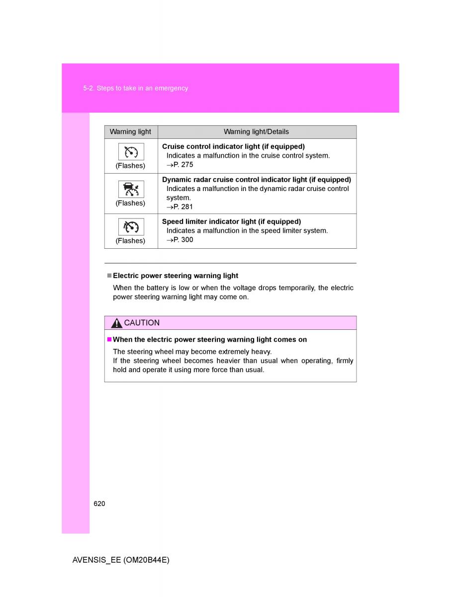 Toyota Avensis III 3 owners manual / page 620