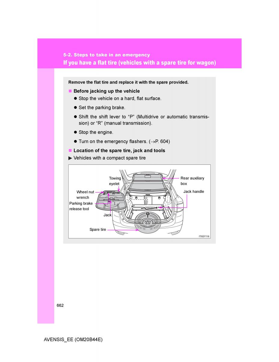 Toyota Avensis III 3 owners manual / page 662