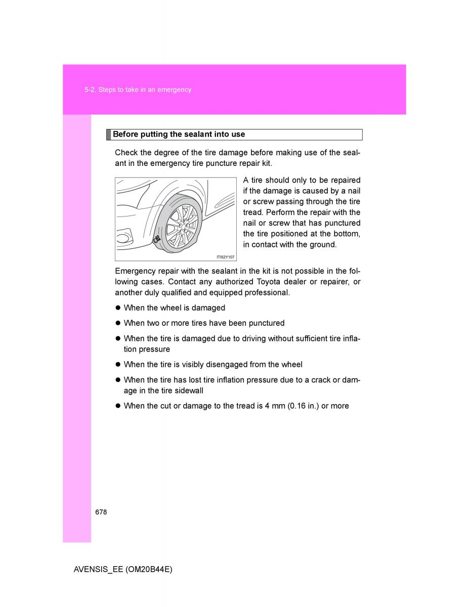 Toyota Avensis III 3 owners manual / page 678