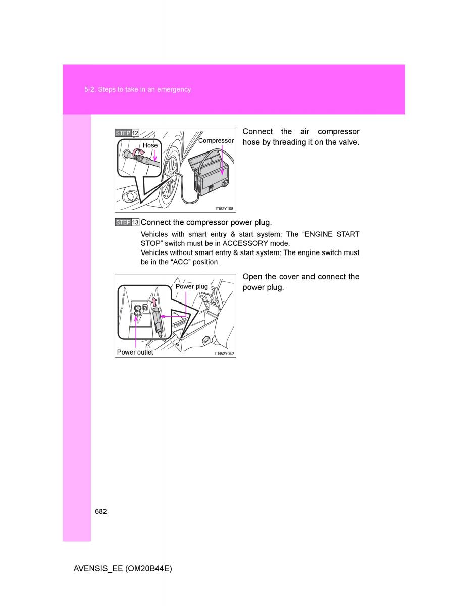 Toyota Avensis III 3 owners manual / page 682