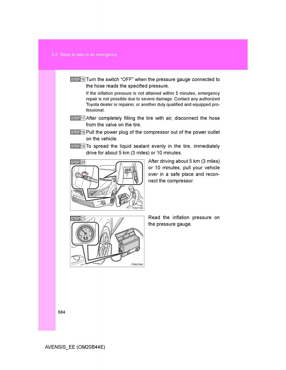 Toyota Avensis III 3 owners manual / page 684