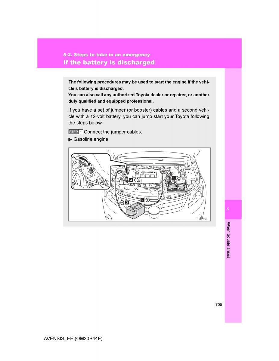 Toyota Avensis III 3 owners manual / page 705