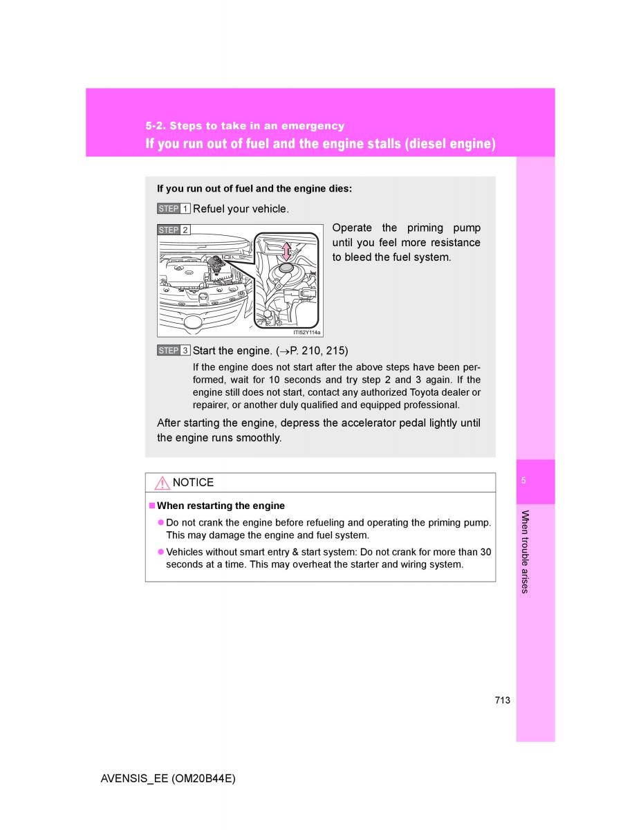 Toyota Avensis III 3 owners manual / page 713