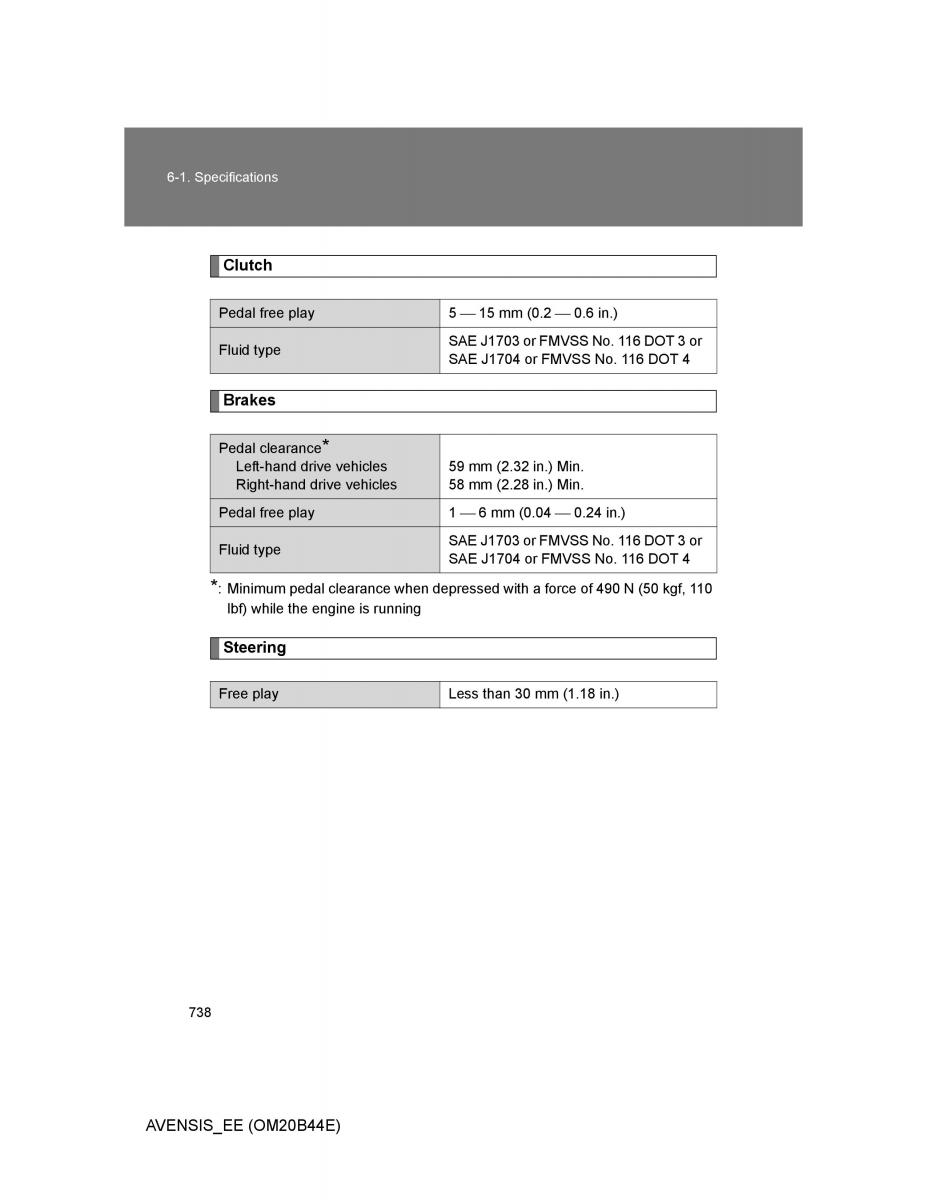 Toyota Avensis III 3 owners manual / page 738