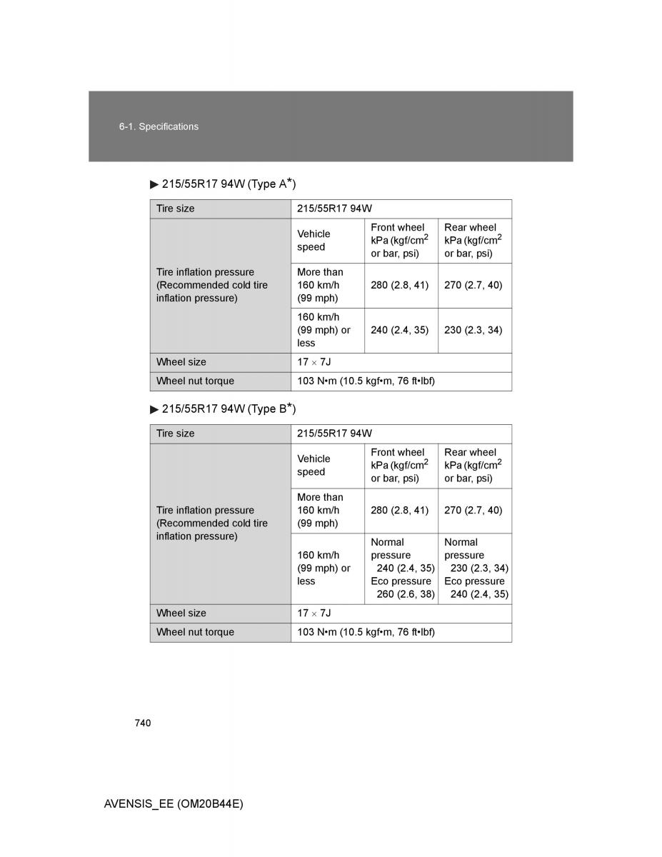 Toyota Avensis III 3 owners manual / page 740