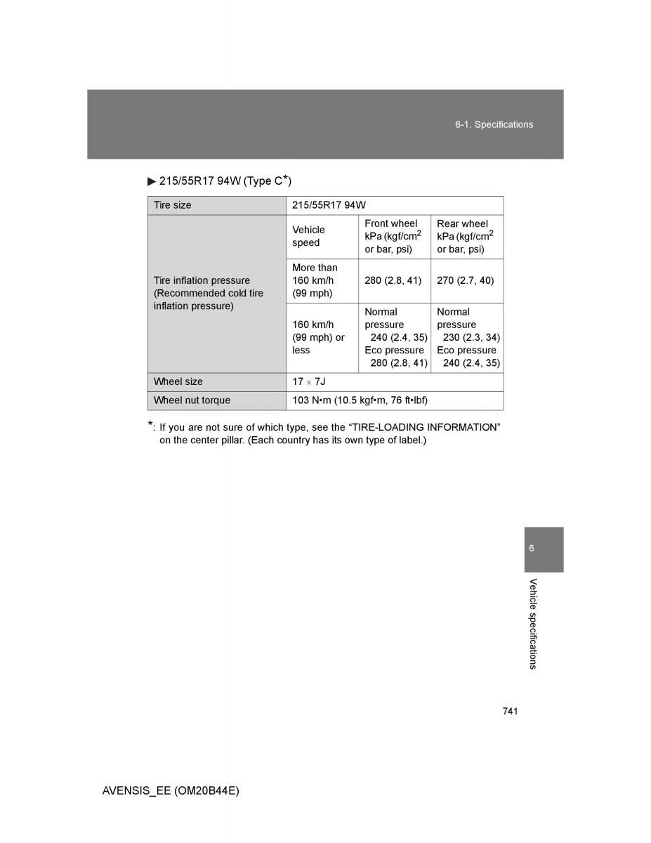 Toyota Avensis III 3 owners manual / page 741