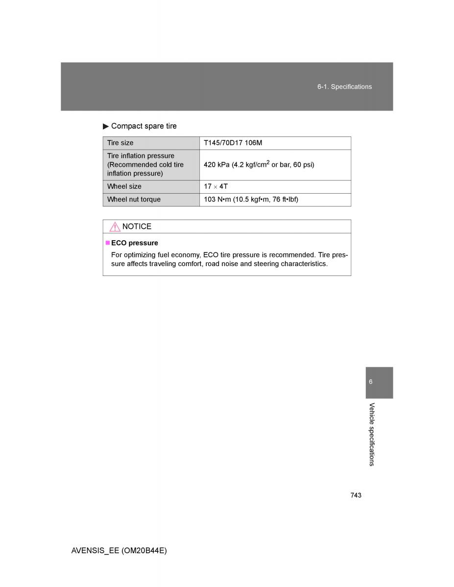 Toyota Avensis III 3 owners manual / page 743