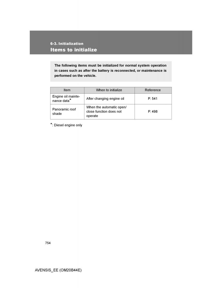 Toyota Avensis III 3 owners manual / page 754