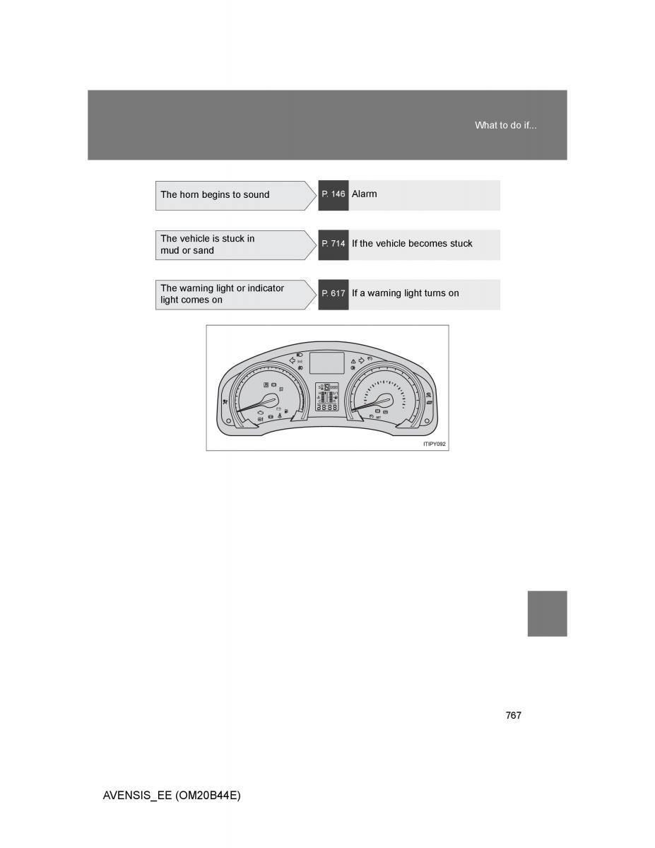 Toyota Avensis III 3 owners manual / page 767