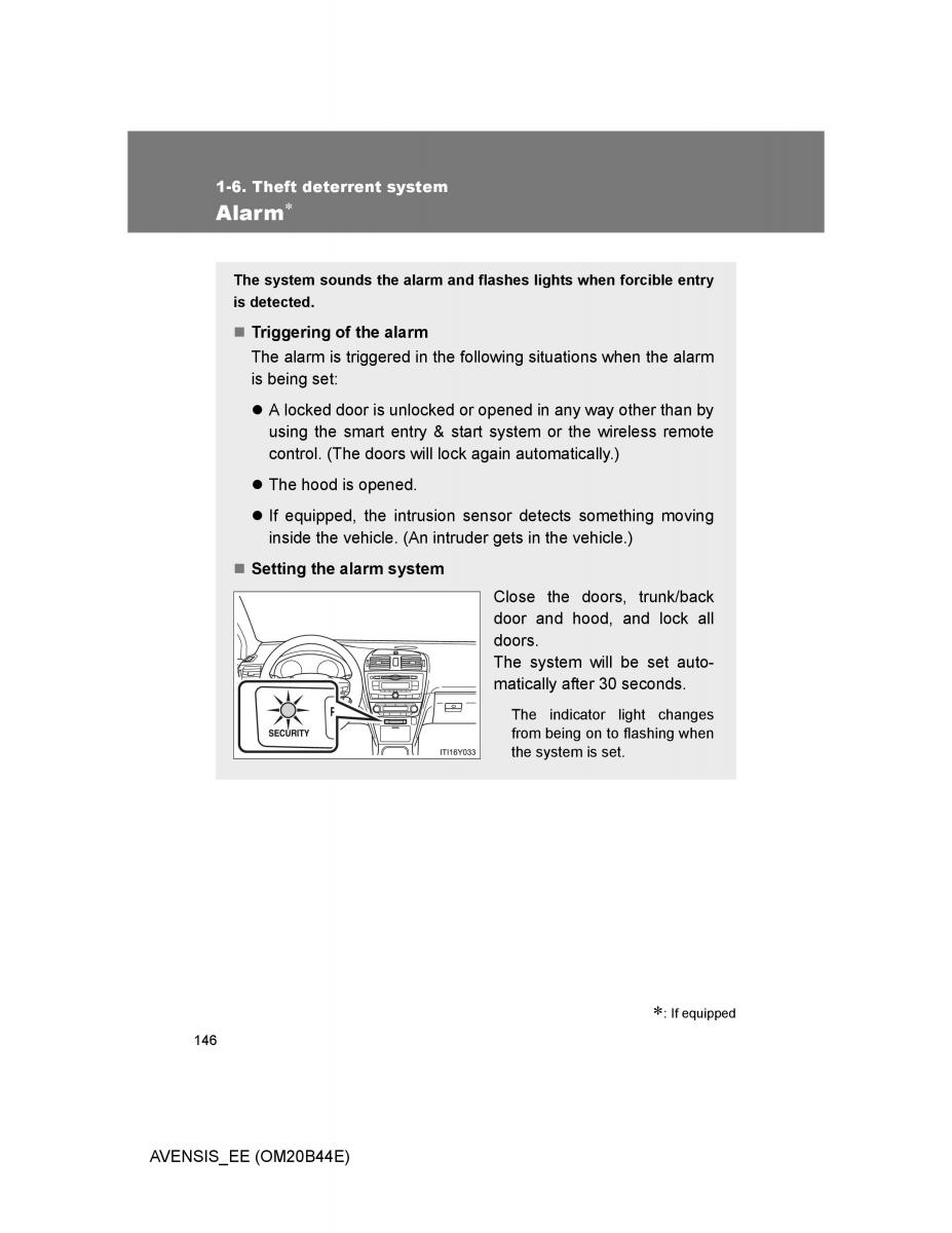 Toyota Avensis III 3 owners manual / page 146