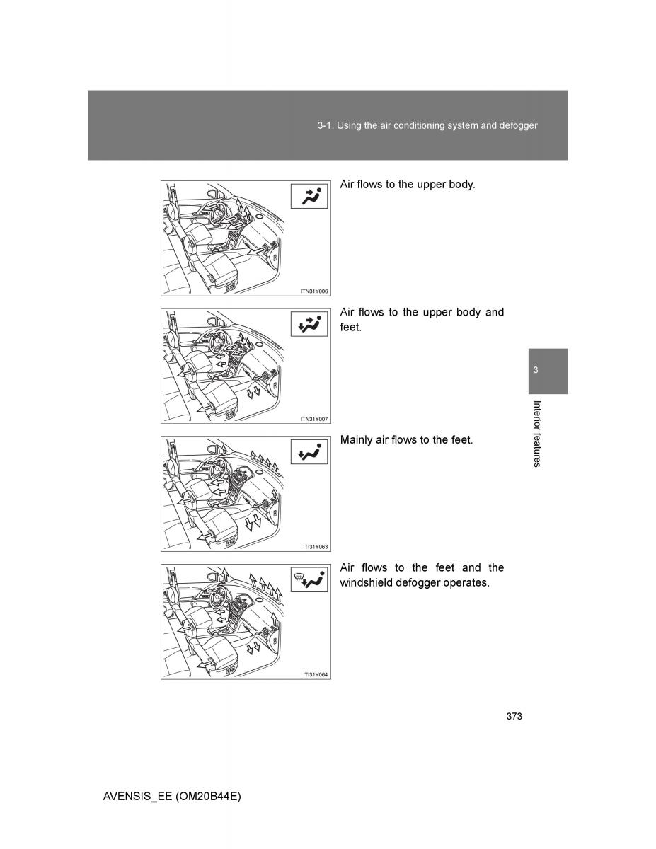 Toyota Avensis III 3 owners manual / page 373