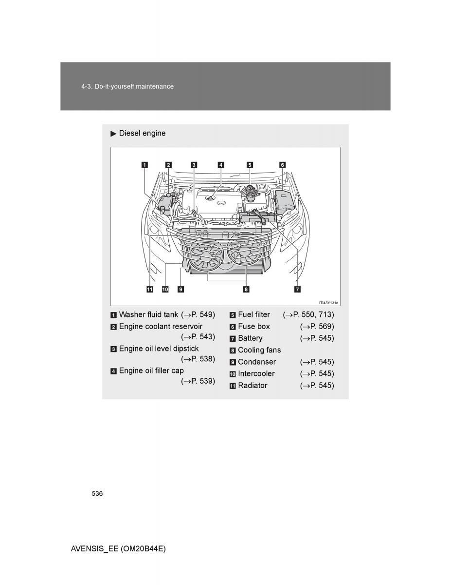 Toyota Avensis III 3 owners manual / page 536