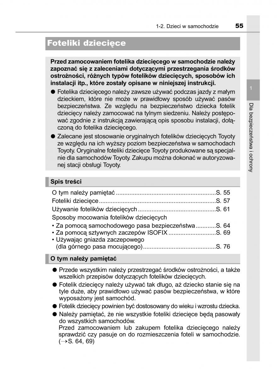 Toyota Avensis IV 4 instrukcja obslugi / page 55