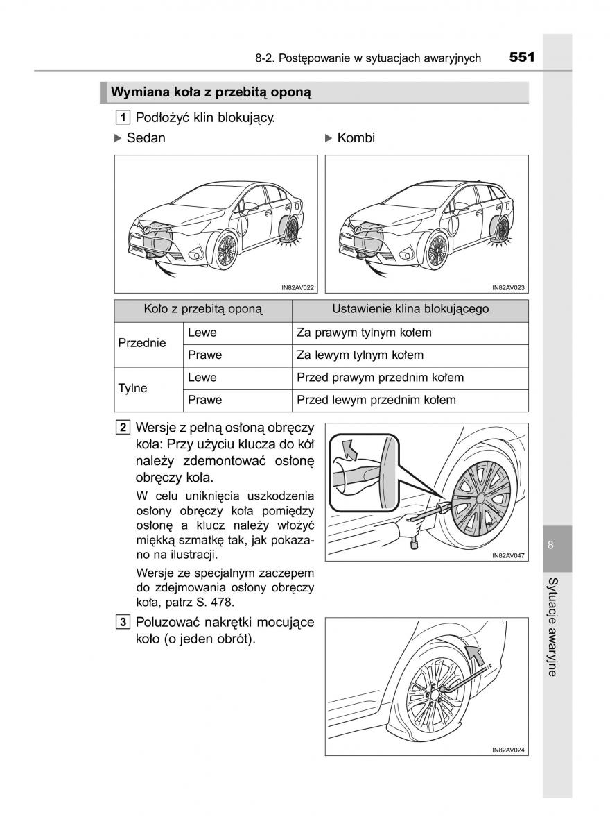 Toyota Avensis IV 4 instrukcja obslugi / page 551