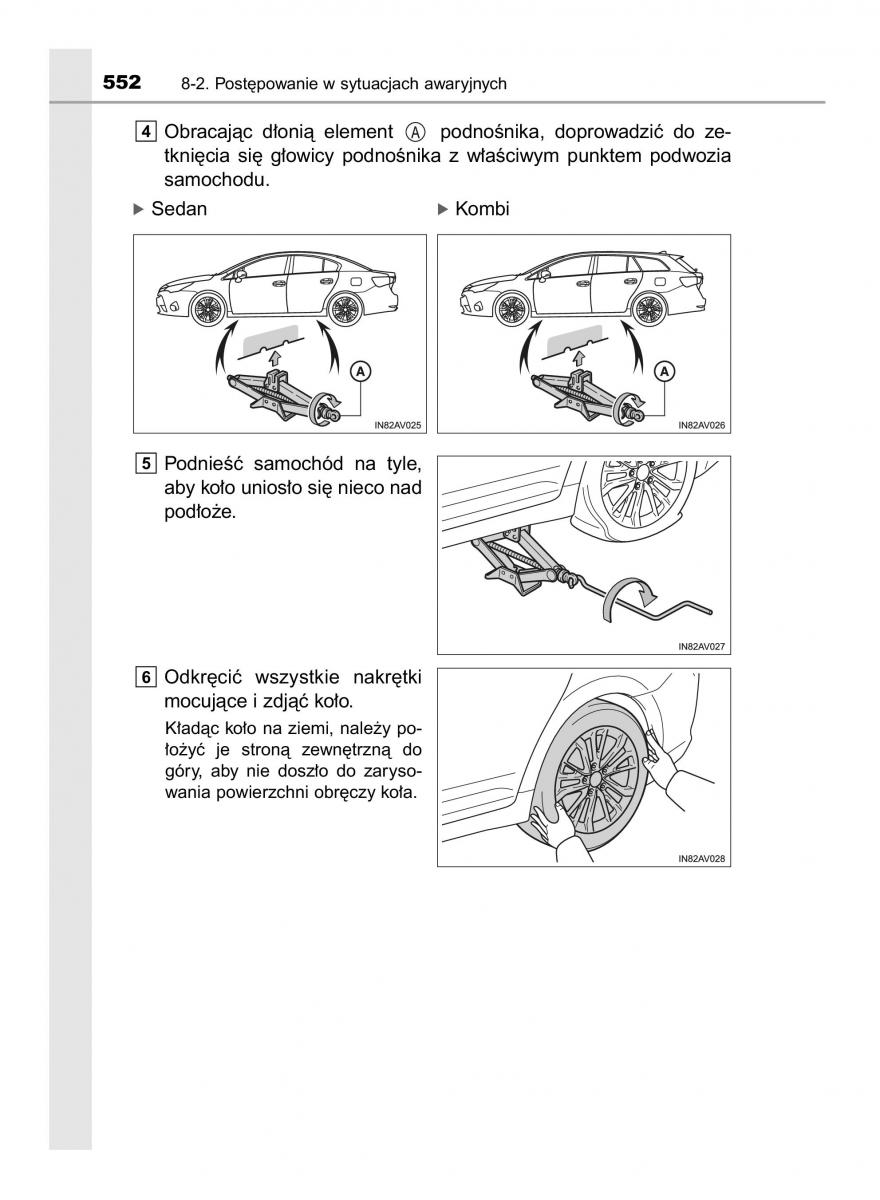 Toyota Avensis IV 4 instrukcja obslugi / page 552