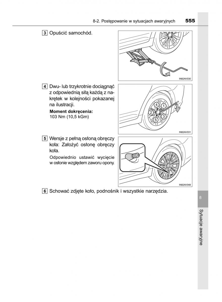 Toyota Avensis IV 4 instrukcja obslugi / page 555