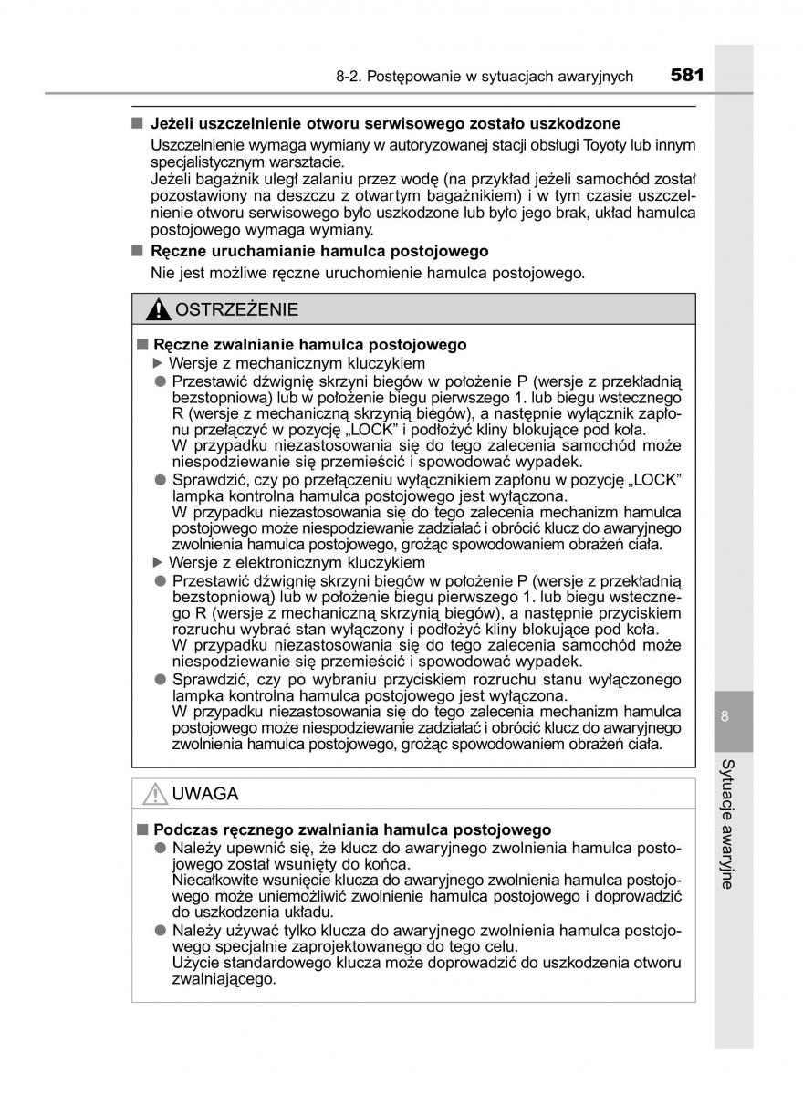 Toyota Avensis IV 4 instrukcja obslugi / page 581