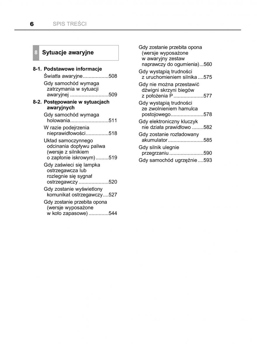 Toyota Avensis IV 4 instrukcja obslugi / page 6