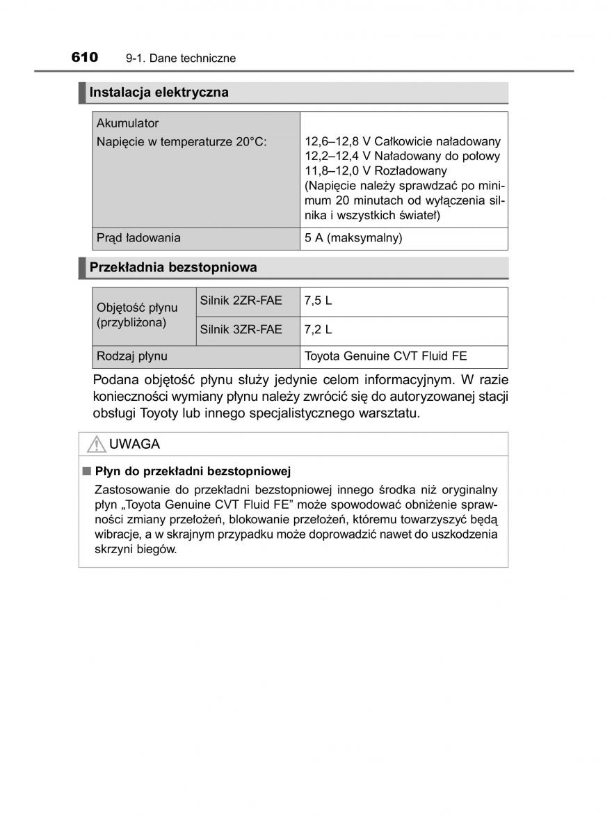 Toyota Avensis IV 4 instrukcja obslugi / page 610