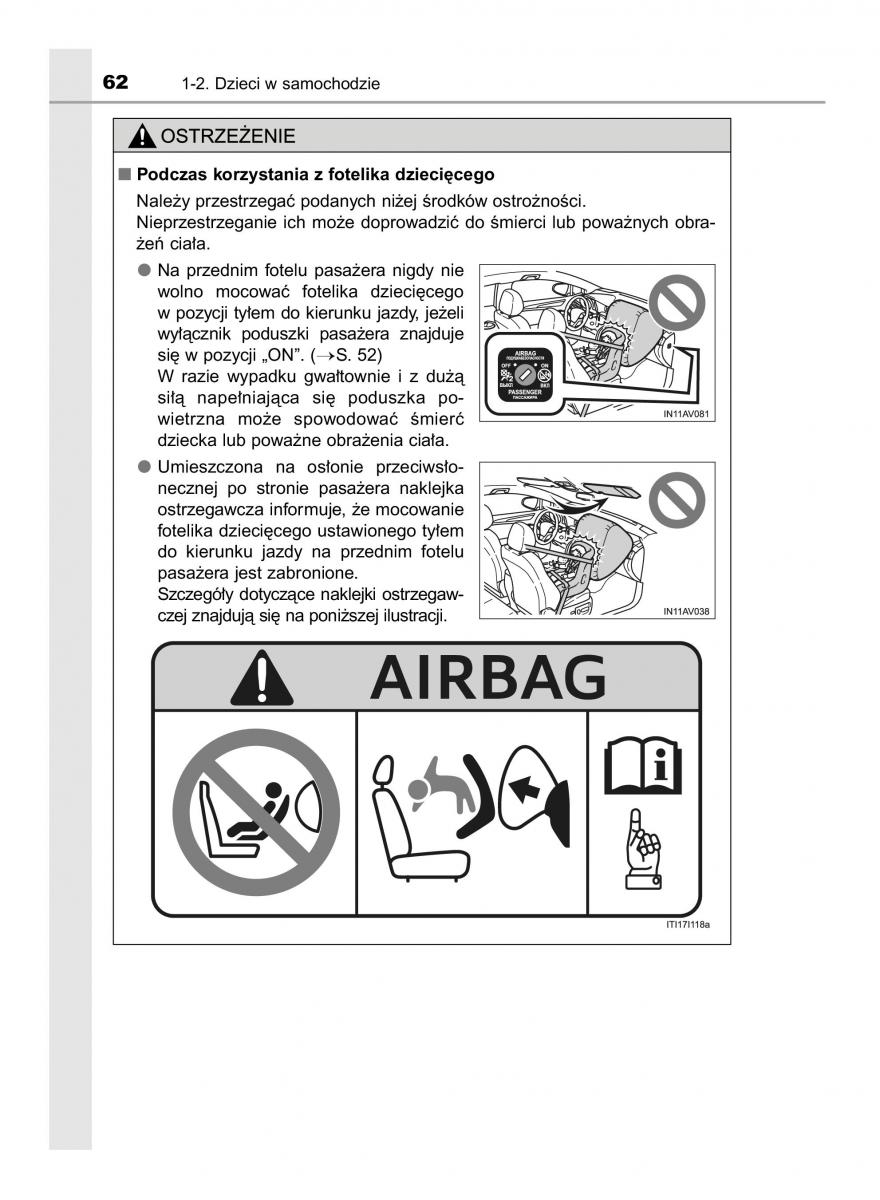 Toyota Avensis IV 4 instrukcja obslugi / page 62