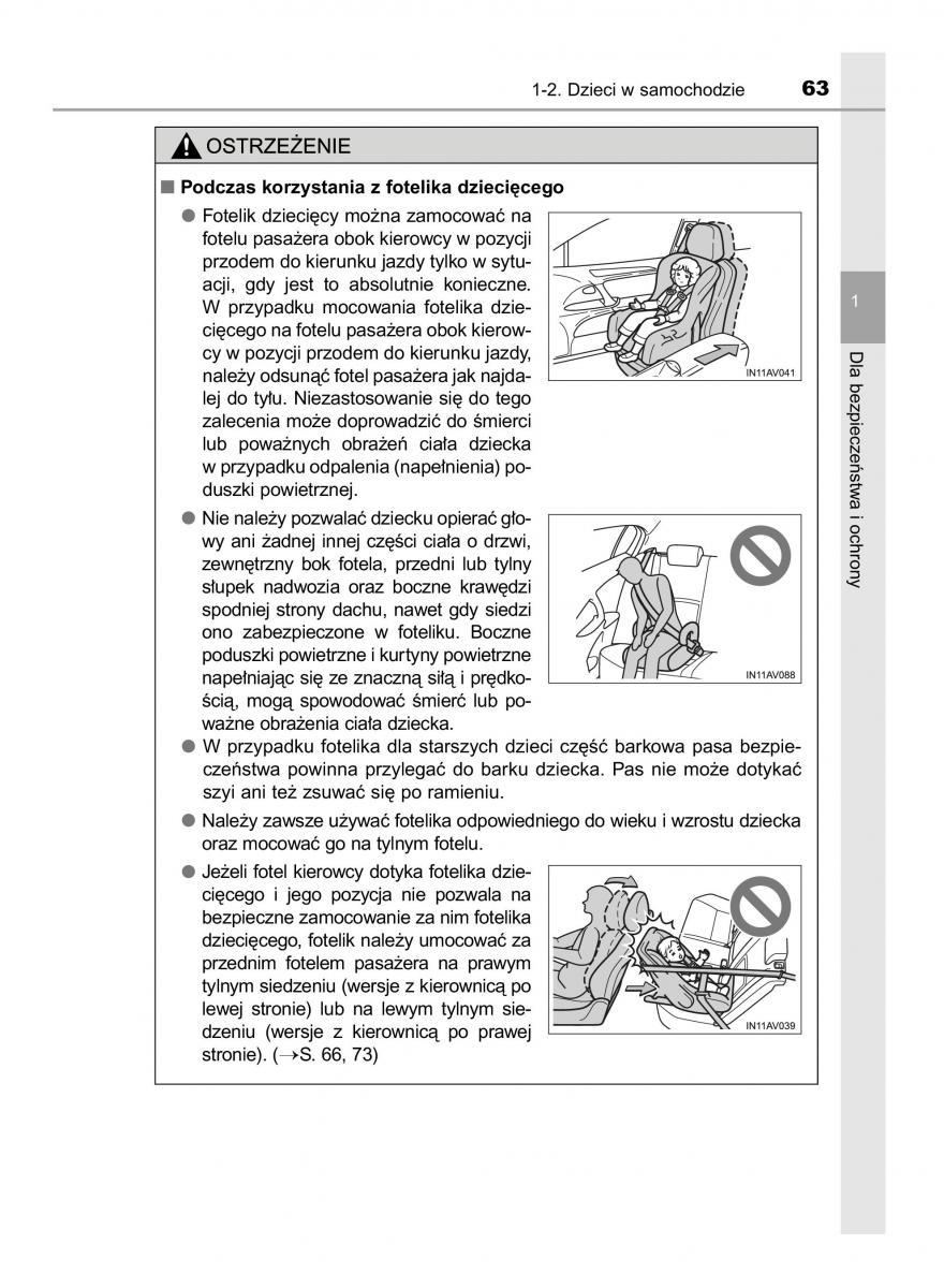 Toyota Avensis IV 4 instrukcja obslugi / page 63