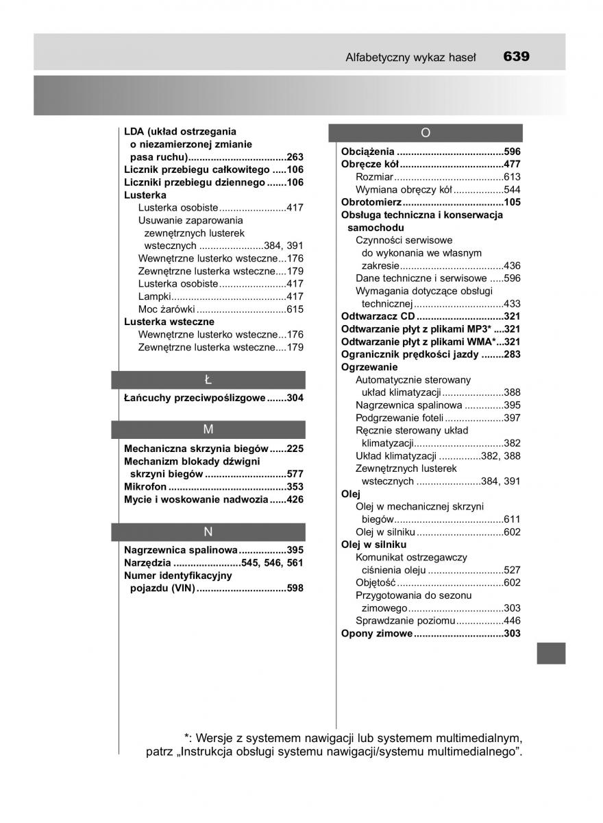 Toyota Avensis IV 4 instrukcja obslugi / page 639