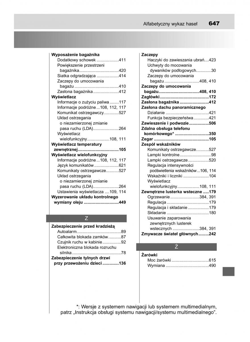 Toyota Avensis IV 4 instrukcja obslugi / page 647