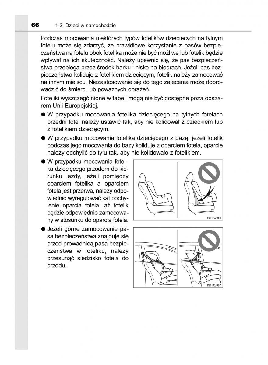 Toyota Avensis IV 4 instrukcja obslugi / page 66