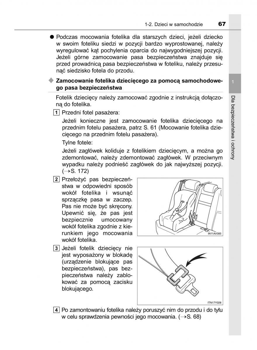 Toyota Avensis IV 4 instrukcja obslugi / page 67