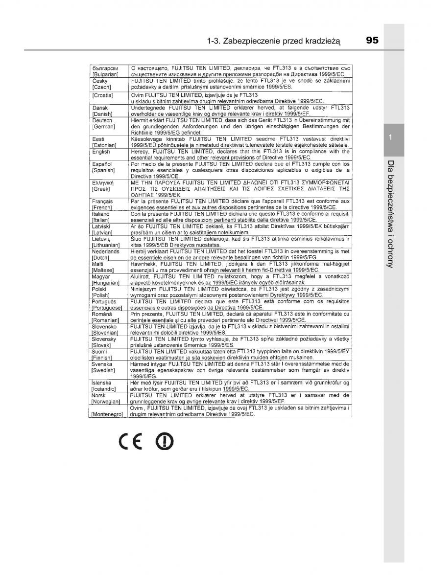 Toyota Avensis IV 4 instrukcja obslugi / page 95