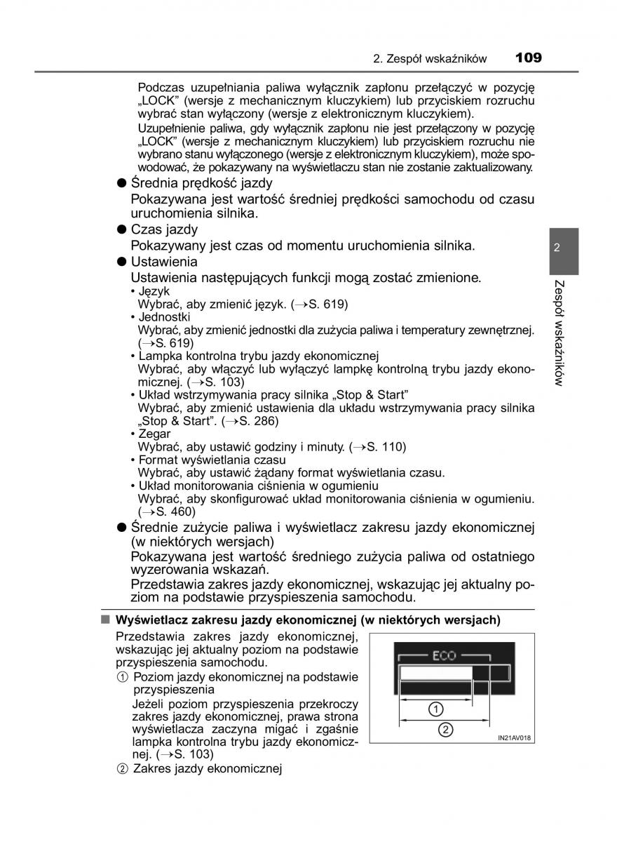 Toyota Avensis IV 4 instrukcja obslugi / page 109