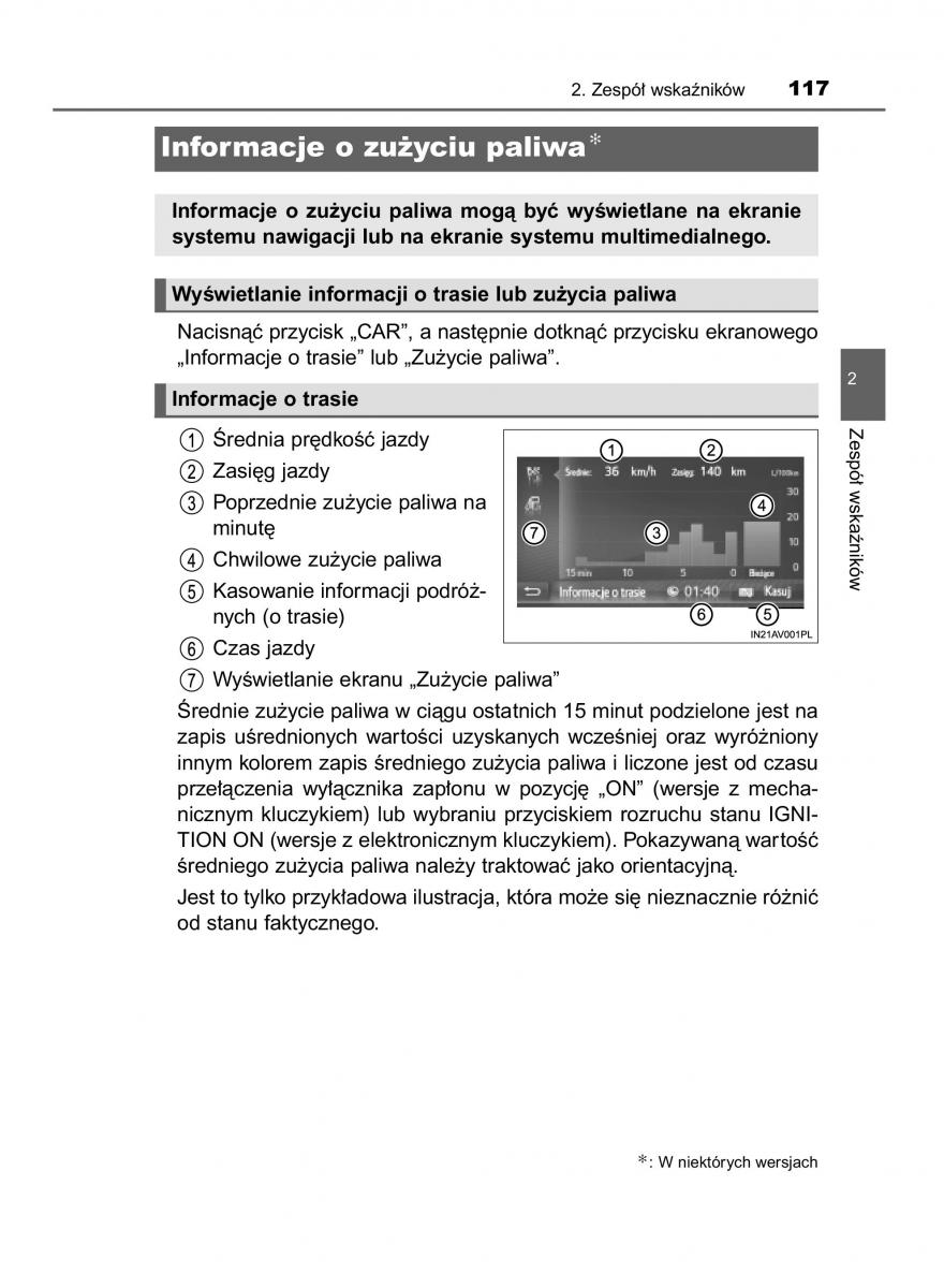 Toyota Avensis IV 4 instrukcja obslugi / page 117