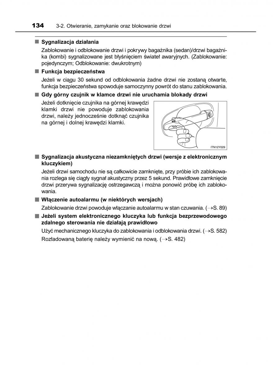 Toyota Avensis IV 4 instrukcja obslugi / page 134