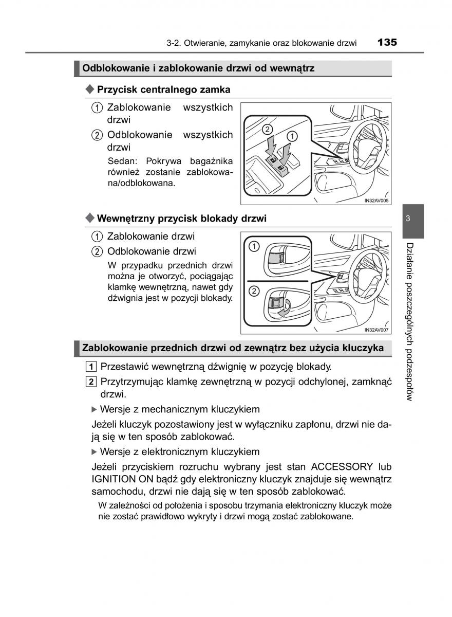 Toyota Avensis IV 4 instrukcja obslugi / page 135