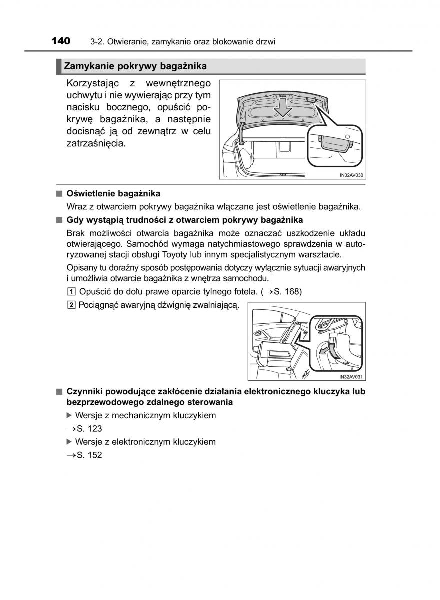 Toyota Avensis IV 4 instrukcja obslugi / page 140