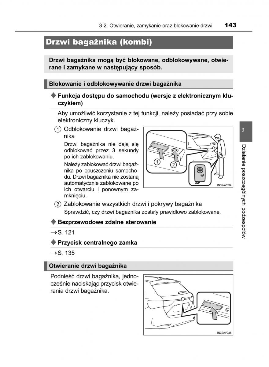 Toyota Avensis IV 4 instrukcja obslugi / page 143