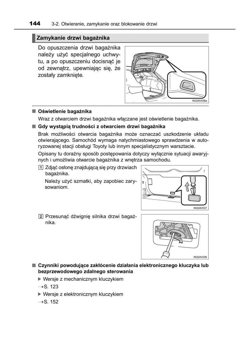 Toyota Avensis IV 4 instrukcja obslugi / page 144