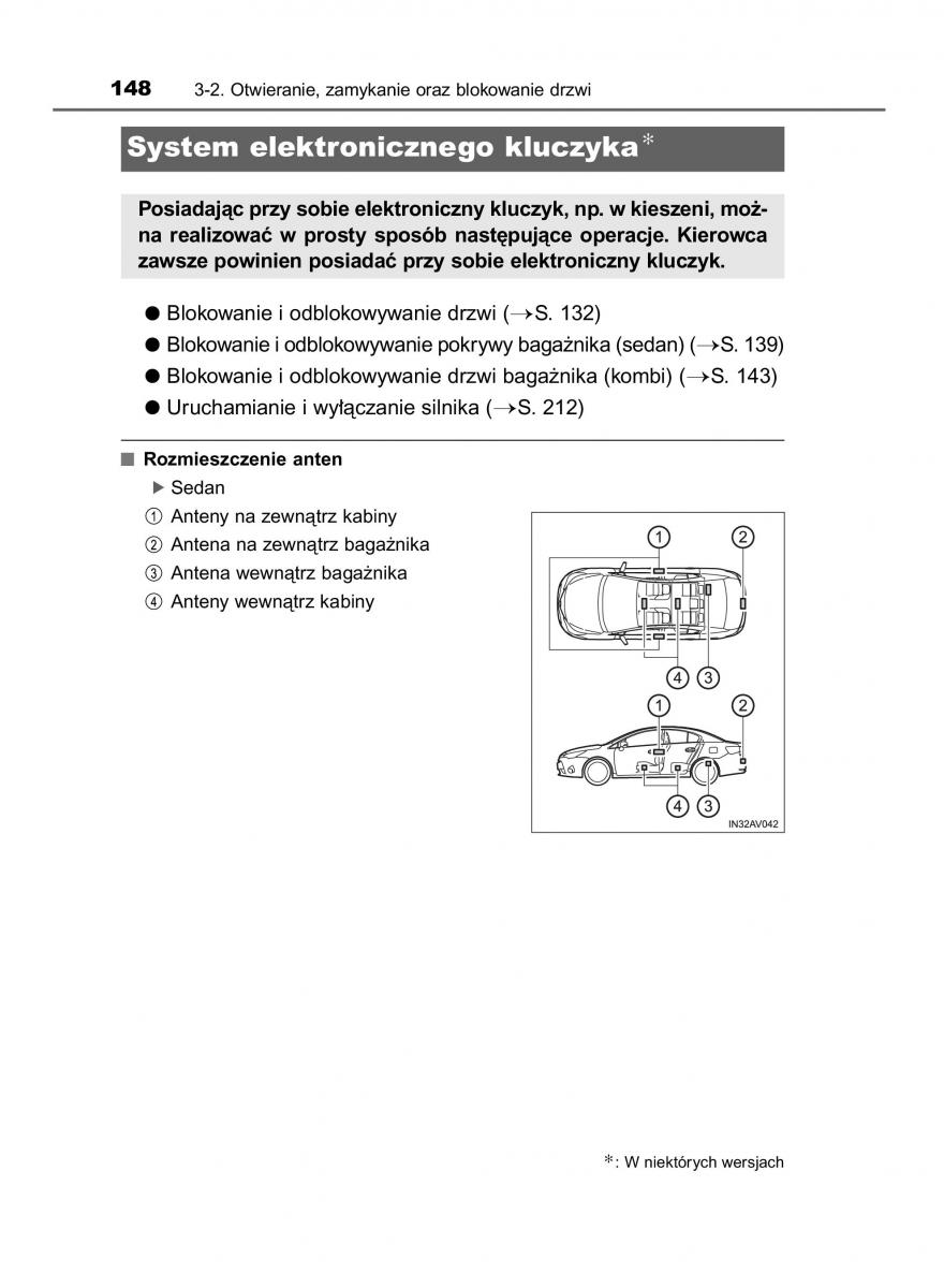 Toyota Avensis IV 4 instrukcja obslugi / page 148