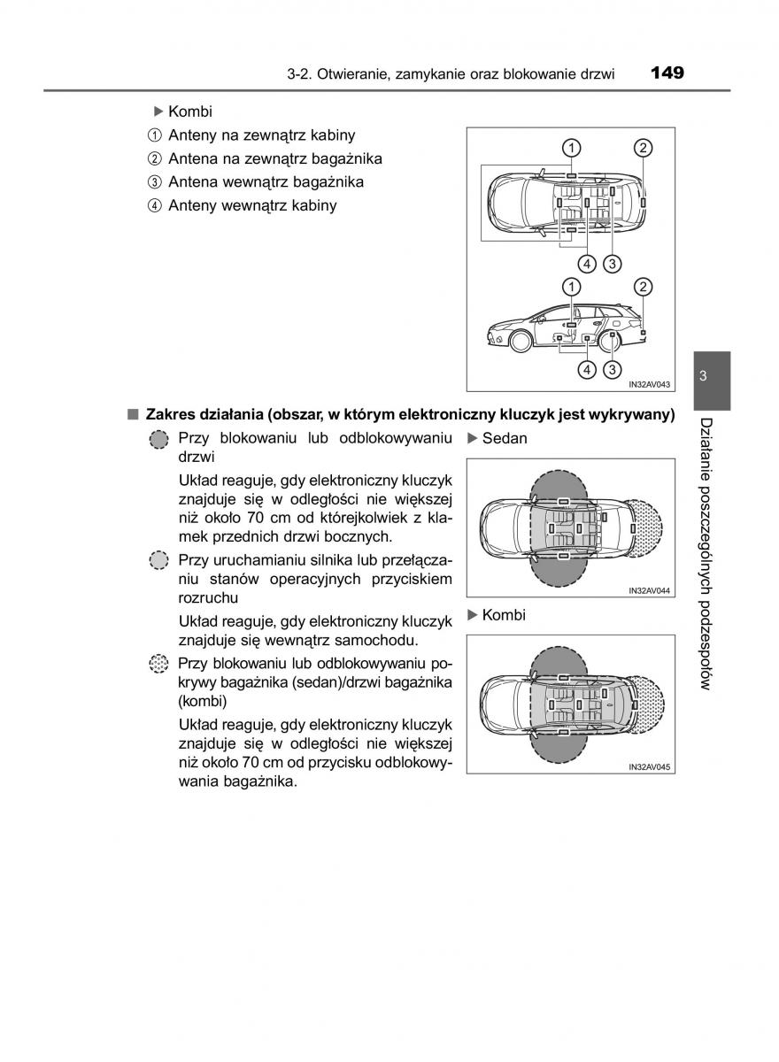 Toyota Avensis IV 4 instrukcja obslugi / page 149