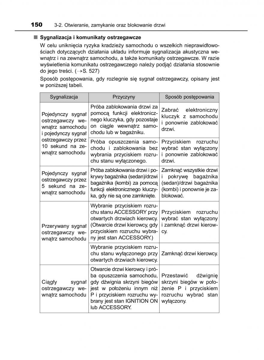 Toyota Avensis IV 4 instrukcja obslugi / page 150