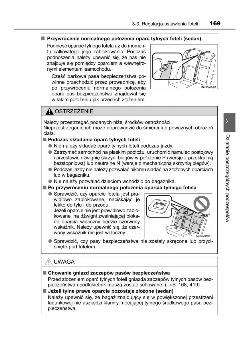 Toyota Avensis IV 4 instrukcja obslugi / page 169